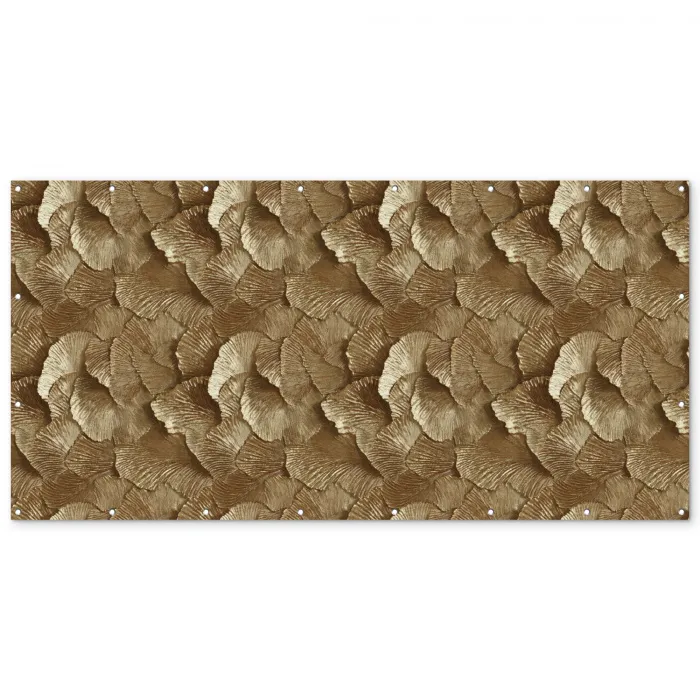 Organisch - Patroon - Bladeren - Goud Balkonbeschermer Duitsland klein 596 -zz_3d