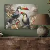 Toekan - Vogels - Bloemen - Jungle PET vilt klein -sfeer2