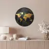 Wereldkaart - Goud - Marmer Fotolijst rond zonder passe partout klein -sfeer3