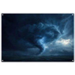 Tornado - Duister - Wolken tuinposter los doek groot -3d