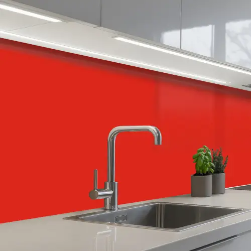 Rood - Kleur - Effen keuken achterwand 2 middel 871 -3d_schuin