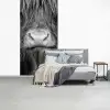 Schotse hooglander - Koe - Zwart - Wit - Dieren fotobehang vinyl groot -slaapkamer
