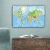 Wereldkaart - Topografie - Atlas - Kids - Jongetje - Meisjes canvas 2cm klein -sfeer4