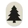 Kerstboom - Zwarte kerstboom - Boom - Japandi Wandcirkel Ovaal Glas middel -3d