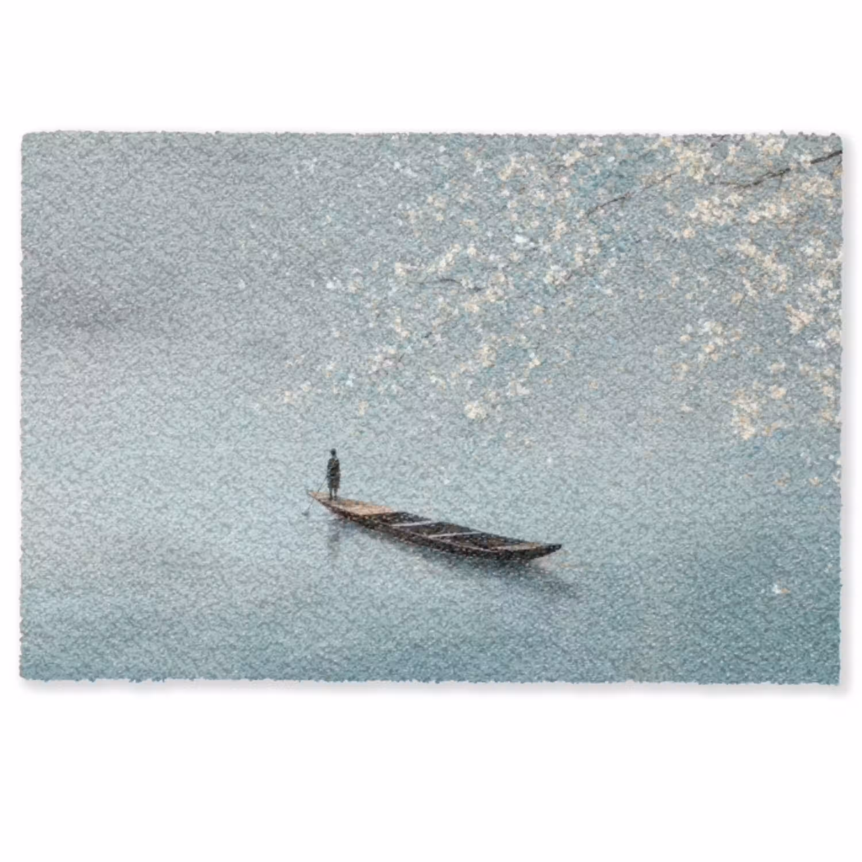 Bloesems - Minimalistisch - Wateroppervlak - Boot Deurmat klein -zkaufland3d