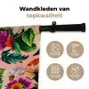 Bloemen - Kleurrijk - Roze Wandkleed katoen klein -sfeer2