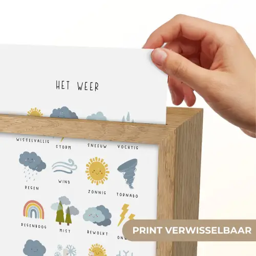 Het weer - Leren voor kinderen - Educatief - Regenboog - Zon Light Box met kabel (Kinderlampje) klein -USP_websiteprintNL
