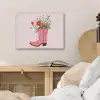 Cowboylaarzen - Roze - Boeket - Bloemen PET vilt klein -sfeer3