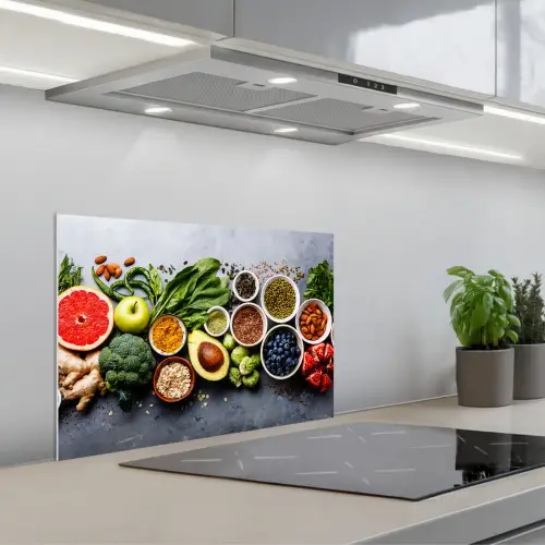 Symfonie van Superfoods keuken achterwand spatscherm klein -3d_schuin