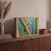 Kleurrijke kikker - Groene stengel - Alert Light Box met batterij (Wandlamp) middel -sfeer2