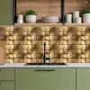 Geometrisch - Tegels - Goud keuken achterwand 2 middel 871 -sfeer3