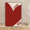 Loveyou - Rood - Hart canvas 2cm klein -sfeer1