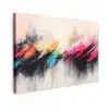 Dynamisch - Abstract - Kleurrijk - Zwart canvas 2cm klein -z3d