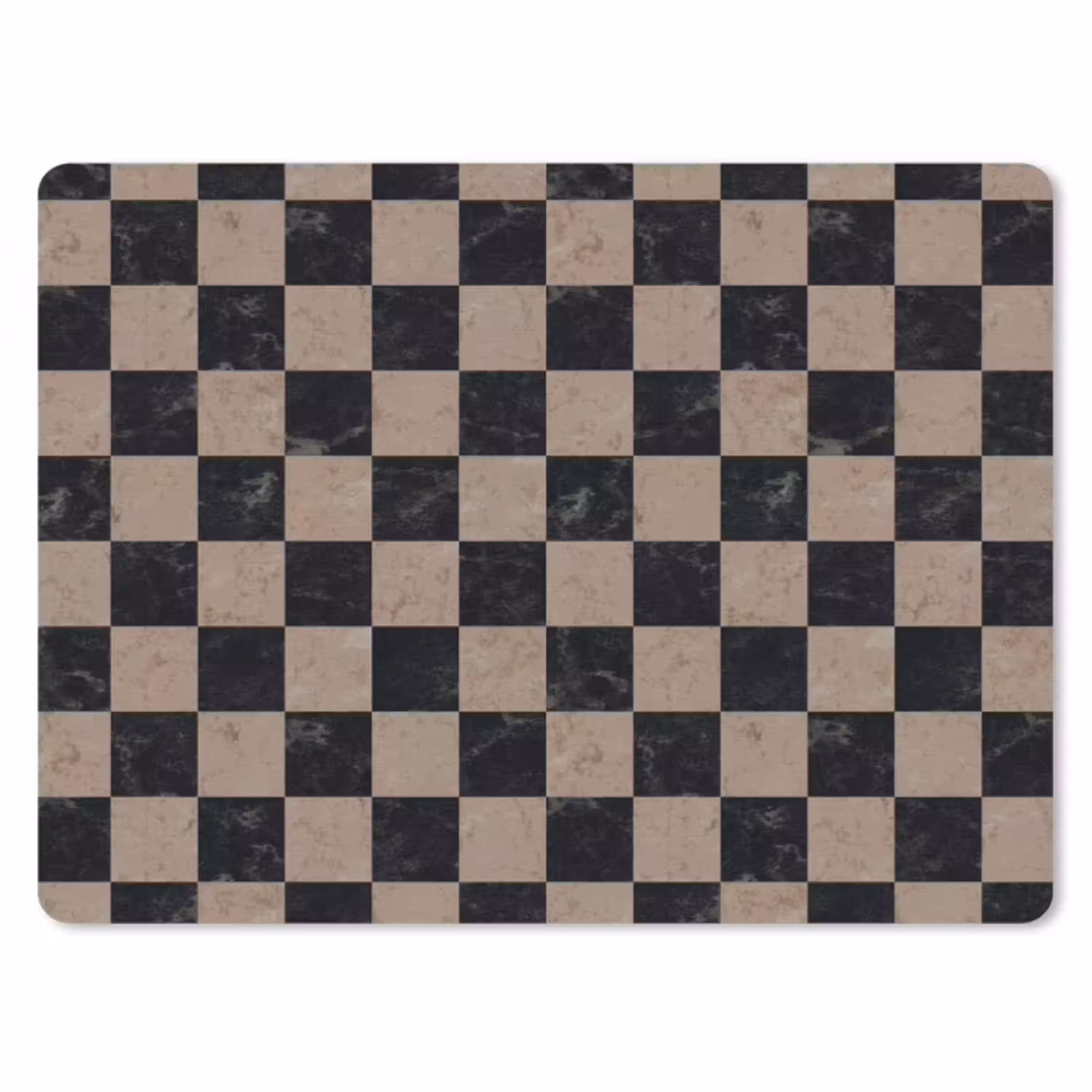 Patroon - Dambord - Marmer muismat rubber klein 262 -3d