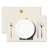 Minimalistisch - Zwarte boog - Gouden cirkel Placemat vinyl groot -zzsfeer2_Kitchenyeah-website