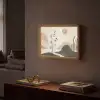Japandi - Landschap - Beige Light Box met batterij (Wandlamp) middel -sfeer1