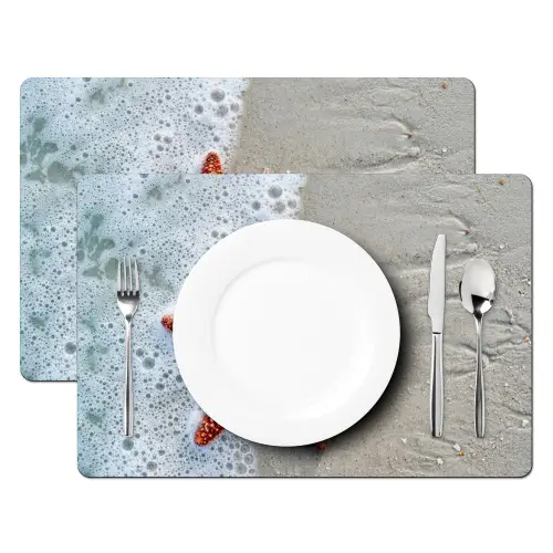Zeester - Strand - Zee Placemat vinyl groot -zzsfeer2_Kitchenyeah-website