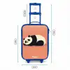 Panda - Slapen - Oranje Kinderkoffer - Blauw klein -productfoto_formaten
