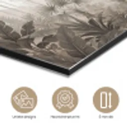 Jungle - Palmbomen - Natuur aluminium wit klein -closeup_NL