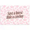 Koeienprint - Roze - Cowboy - Horse poster papier klein -3d