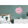 Schuim - Structuur - Roze Wandcirkel aluminium klein -slaapkamer