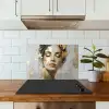 Sierlijk - Vrouw - Goud - Ogen keuken achterwand spatscherm klein -sfeer2