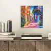 Geel - Blauw - Oranje - Huis aluminium wit klein -sfeer1