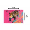 Luipaard - Roze - Oranje - Blauw - Verf Placemat vinyl groot -specs