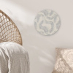 Lijnen - Patroon - Beige - Minimalistisch Akoestische PET Vilt - Rond klein 838 -sfeer4