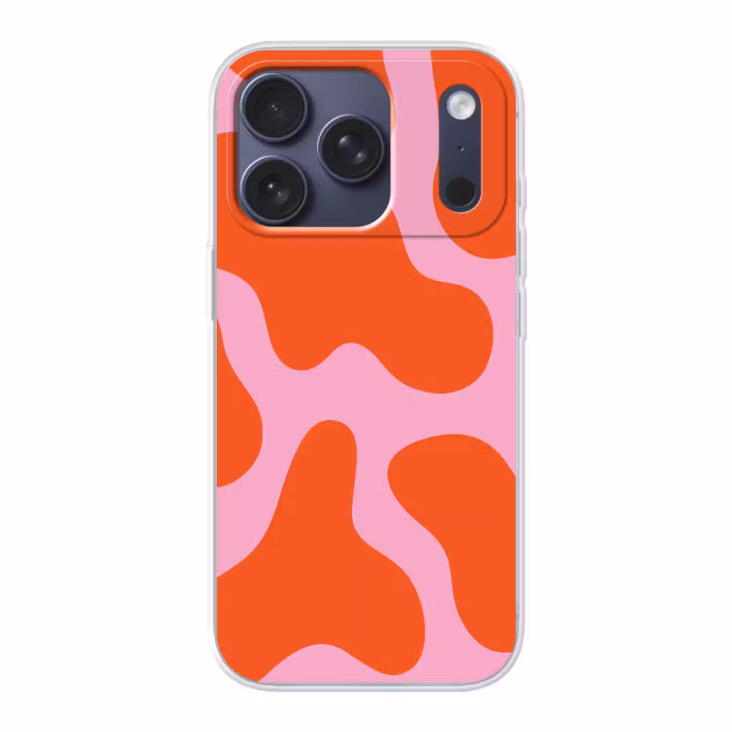 Telefoonhoesje - Vlekken - Rood - Roze - Patroon - Minimalistisch