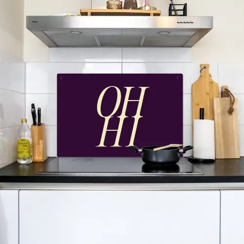 Oh hi - Paars - Minimalistisch Inductie beschemer met haakjes klein -sfeer2