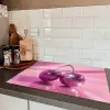 Glitter - Discobol - Roze - Kersen Inductie beschermer vinyl 3mm klein -sfeer3