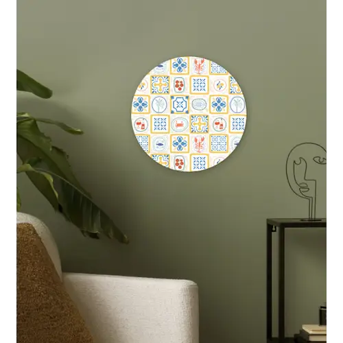 Zee - Sfeer - Mozaïek - Vis Wandcirkel plexiglas klein 852 -sfeer3