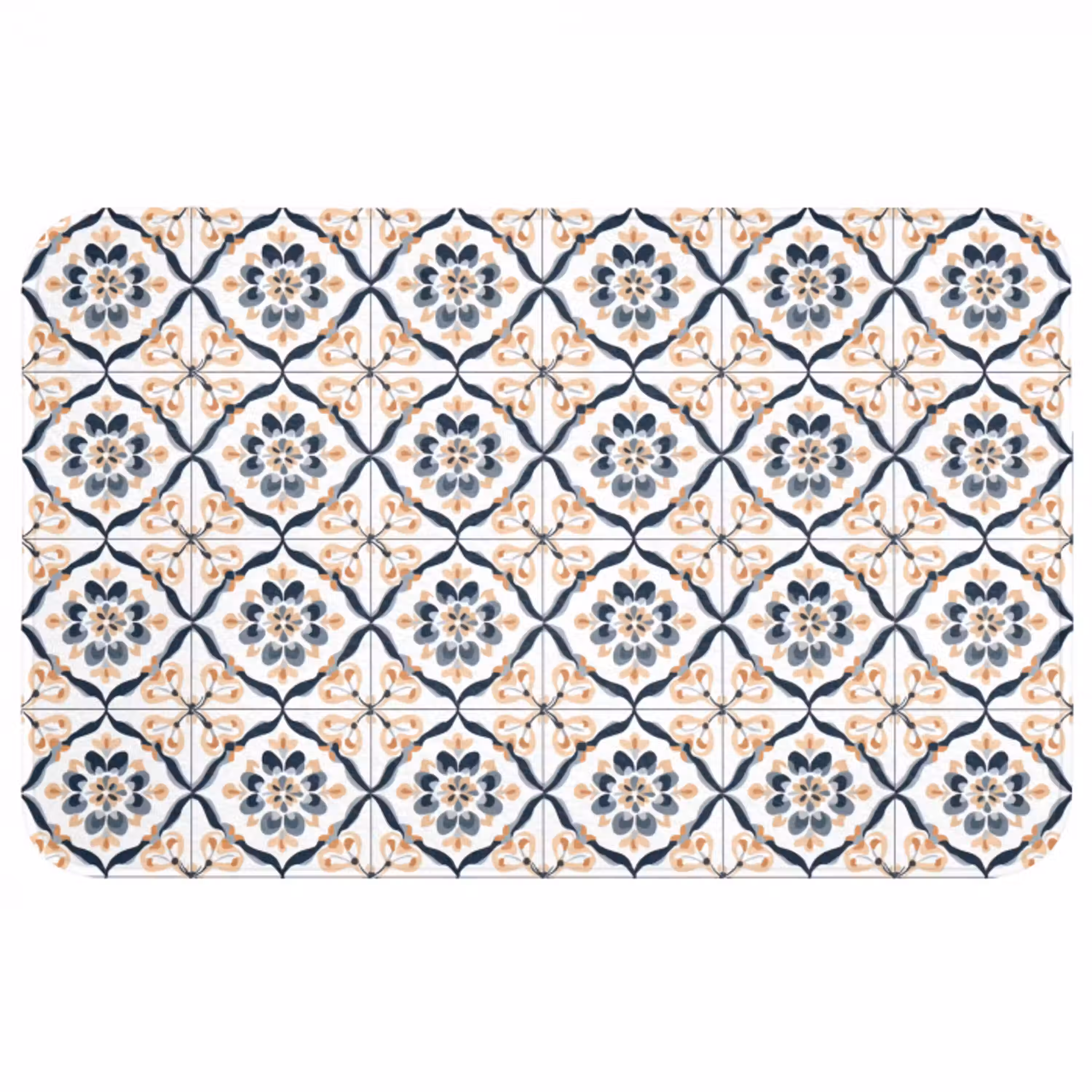 Bladvorm - Patroon - Kleurrijk Badmat middel 997 -3d