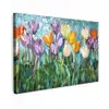 Mozaïek - Veld - Tulpen - Kleurrijk canvas 2cm klein -z3d