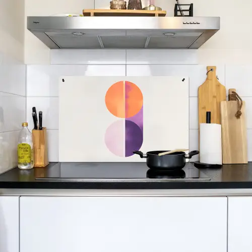 Cirkels - Abstract - Paars Inductie beschemer met haakjes klein -sfeer2