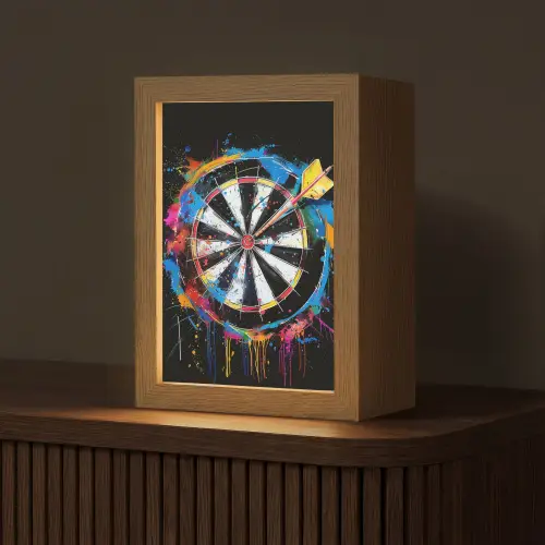 Graffiti - Sport - Darten - Dartbord Light Box met kabel (Tafellamp) klein -z3d_website