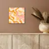 Abstract - Golvend - Oranje aluminium wit klein -sfeer4
