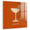 Cocktail - Oranje - Zomer - Quote plexiglas 5mm klein -zzzproduct_nieuw
