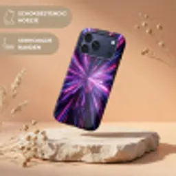 Lichtsnelheid - Ruimte - Roze - Paars Toughcase MagSafe Apple iPhone 17 Pro Max klein -USP_RandenV_NL