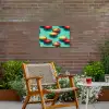 Appels - Water - Turquoise Tuinposter op houten frame 2 cm dik klein 845 -sfeer3