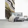 De binnenkant van een agaten met een gouden kleur uit de natuur fotobehang vinyl groot -slaapkamer