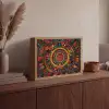 Mandala - Cirkels - Patronen Light Box met batterij (Wandlamp) middel -sfeer2