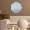 Horizon - Zeilboot - Zee Akoestische PET Vilt - Rond klein -sfeer1