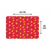 Roze - Mango - Blauwe - Streepjes Placemat vinyl groot 368 -specs