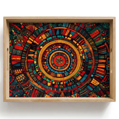 Mandala - Cirkels - Patronen Dienblad Rechthoek middel -z3d_shopping