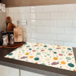 Planeten - Retro - Kleurrijk Inductie beschermer vinyl 3mm klein 276 -sfeer3