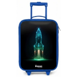 Lancerende raket in neonstijl Kinderkoffer - Blauw klein -zz3dotto