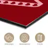 Love - Rood - Hatjes aluminium wit klein -closeup_NL