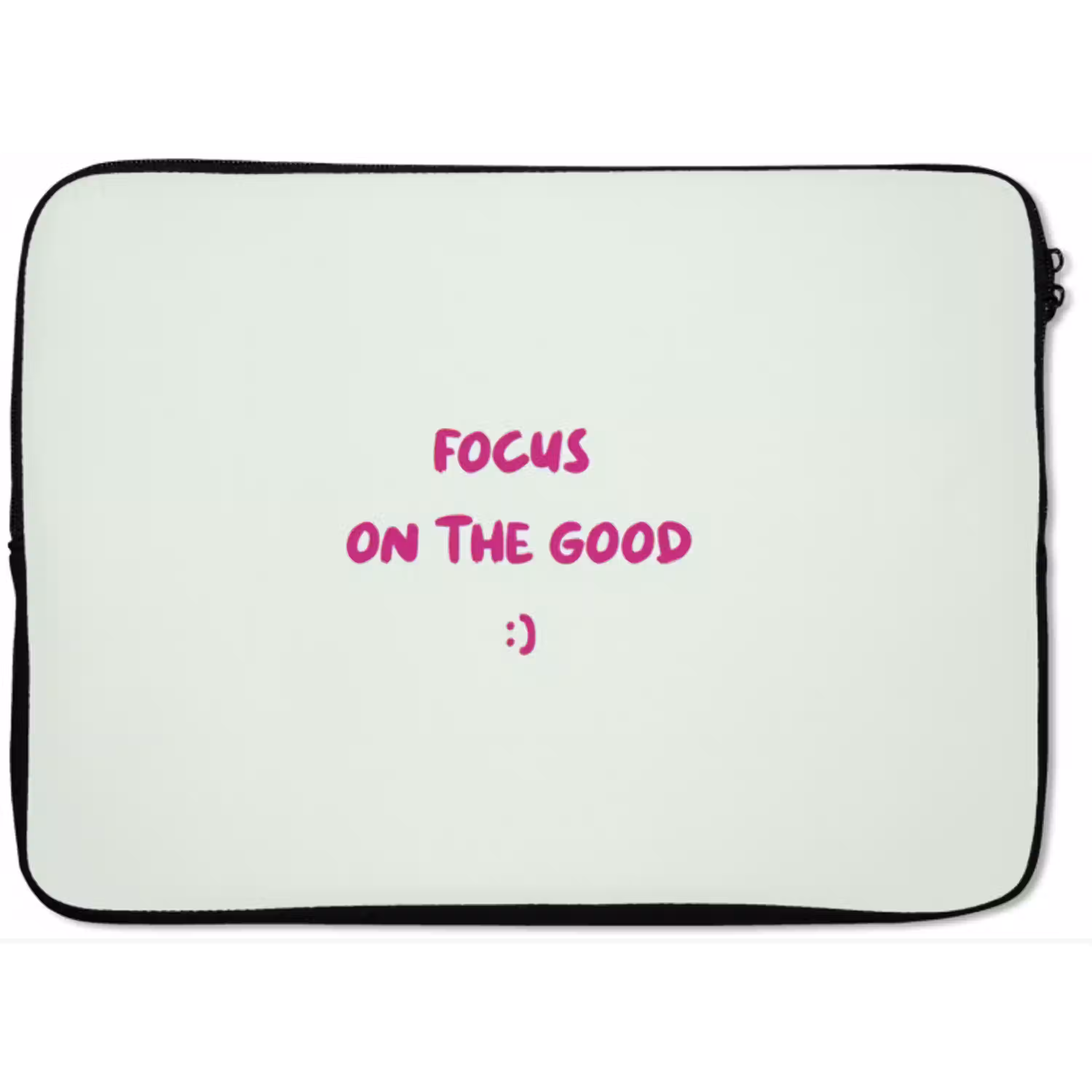 Focus - Beige - Roze - Smiley laptophoes neopreen klein -zkaufland3dotto